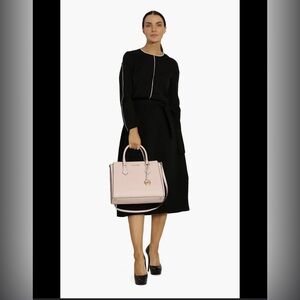 MICHAEL KORS- HOPE- large leather satchel handbag powder blush
